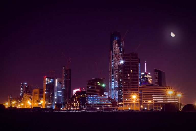 Vision 2030 - a city skyline at night