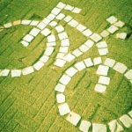 Sustainable Transport - green and white area rug
