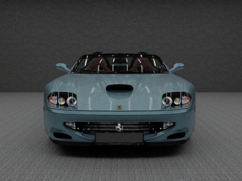 Hybrid Tires - a blue sports car parked in a garage