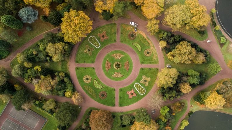 Circular Economy - aerial photography of park