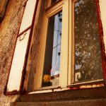 Biodegradable Tire - brown wooden framed glass window