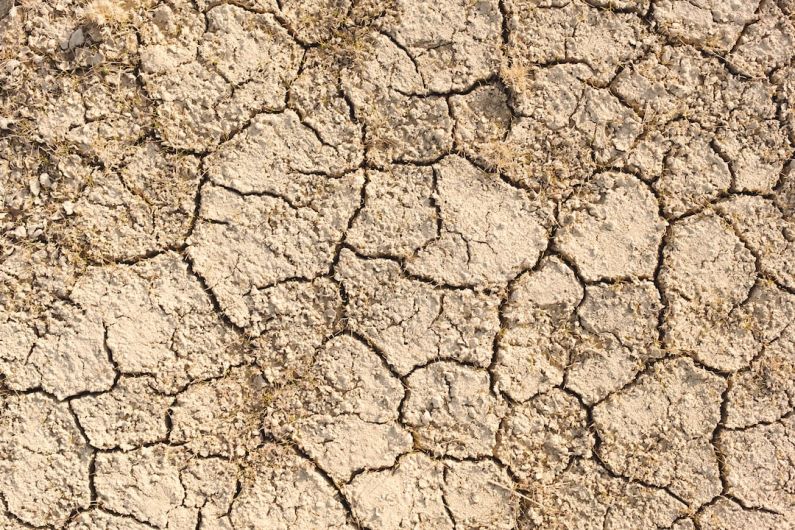 Emissions Reduction - a close up of a cracked surface of dirt