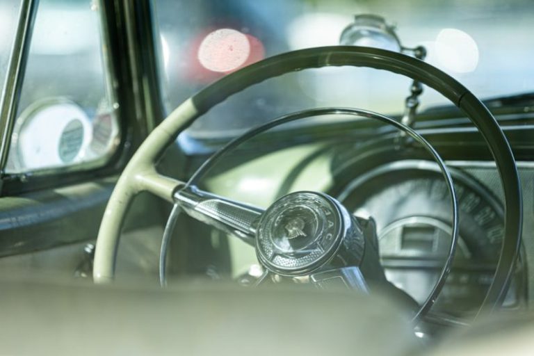 Vehicle Matching - a steering wheel and dashboard of a car