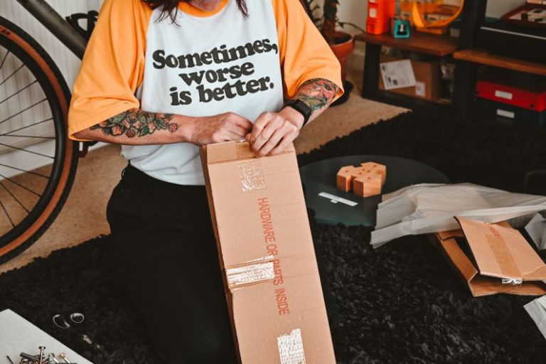 DIY Retreading - a person with a box on the lap