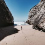 Water Footprint - person standing on beige sand during daytime