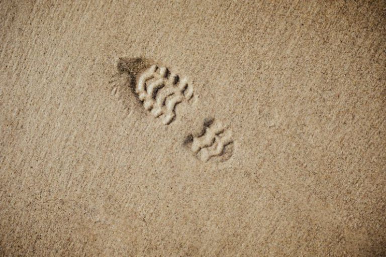 Ecological Footprint - selective focus photography of foot print
